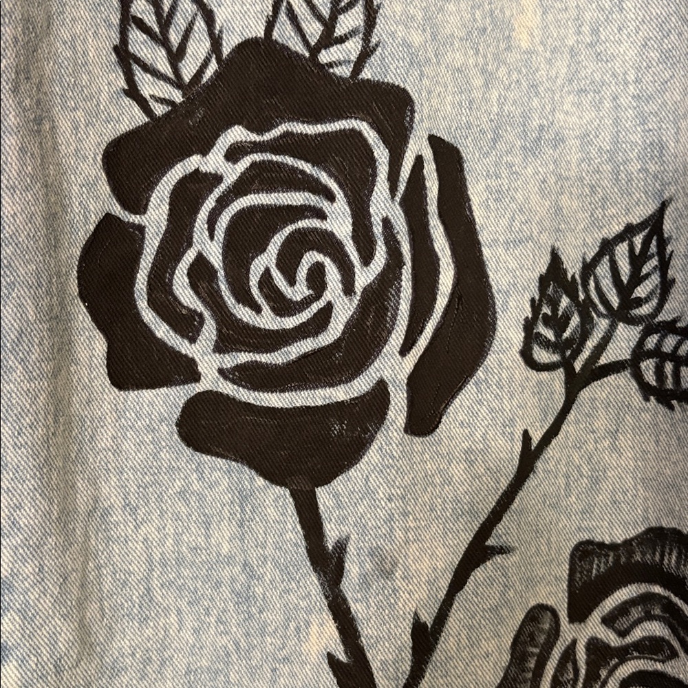 Upcycled Hand Painted Jeans - Picture 7 of 15